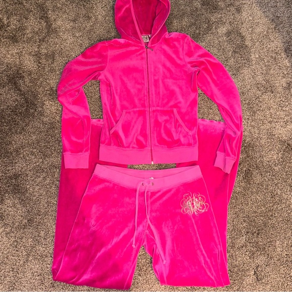 Juicy Couture Tops Juicy Couture Velour Tracksuit Poshmark
